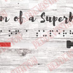 Superheld moeder braille witte stok SVG