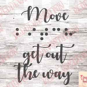 Mover B**** deficientes visuais Braille SVG