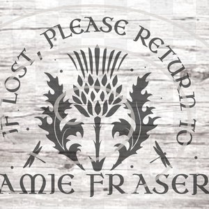 If Lost, return to Jamie Fraser SVG