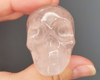 Rose Quartz Crystal SKULL, Quartz Skull, Crystal Skull
