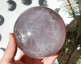XLARGE Amethyst Sphere full of rainbows, Amethyst Purple Quartz, Natural Large Top Clear Amethyst Ball, Crystal sphere