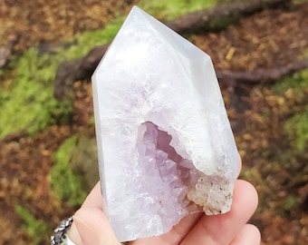 Druzy Agate Amethyst Tower, Amethyst Tower, high grade crystal, Crystal Tower, Crystal, Agate tower