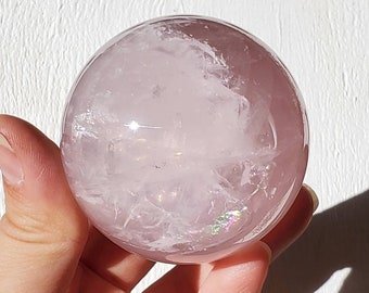 STAR Rose Quartz, Rose Quartz Sphere, Crystal Ball, Crystal Spheres