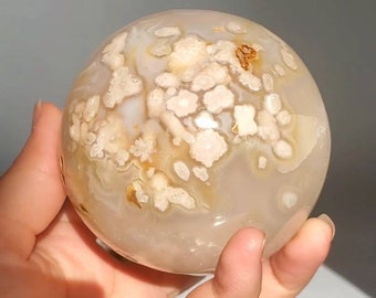XL Druzy Pink Peach Flower Agate Sphere, Flower Agate sphere, Peach  Sphere, Druzy Crystal