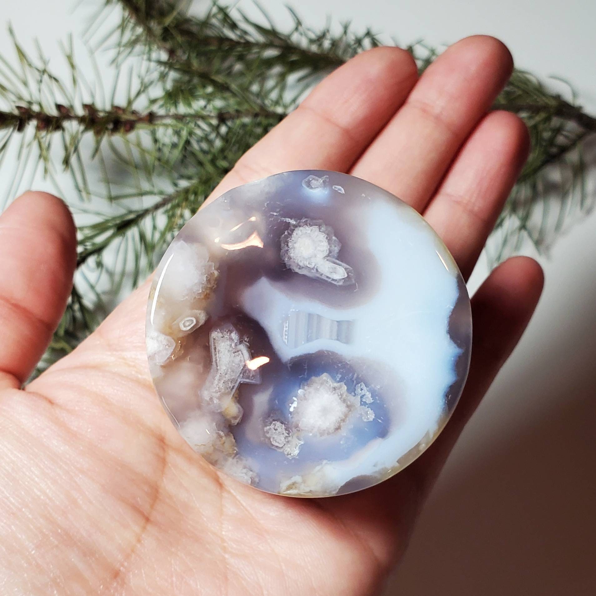 ブラックフラワーアゲート 2P 【公式通販】