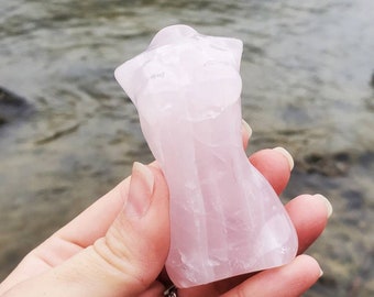 Rose Quartz Female body, Rose Quartz Carving, Female Carving, Star Rose Quartz, Body Crystal