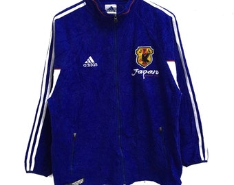 Japan jfa | Etsy ADIDAS TRAININGSJACKE NIPPON Japan Fussball WM Vintage Gr.L