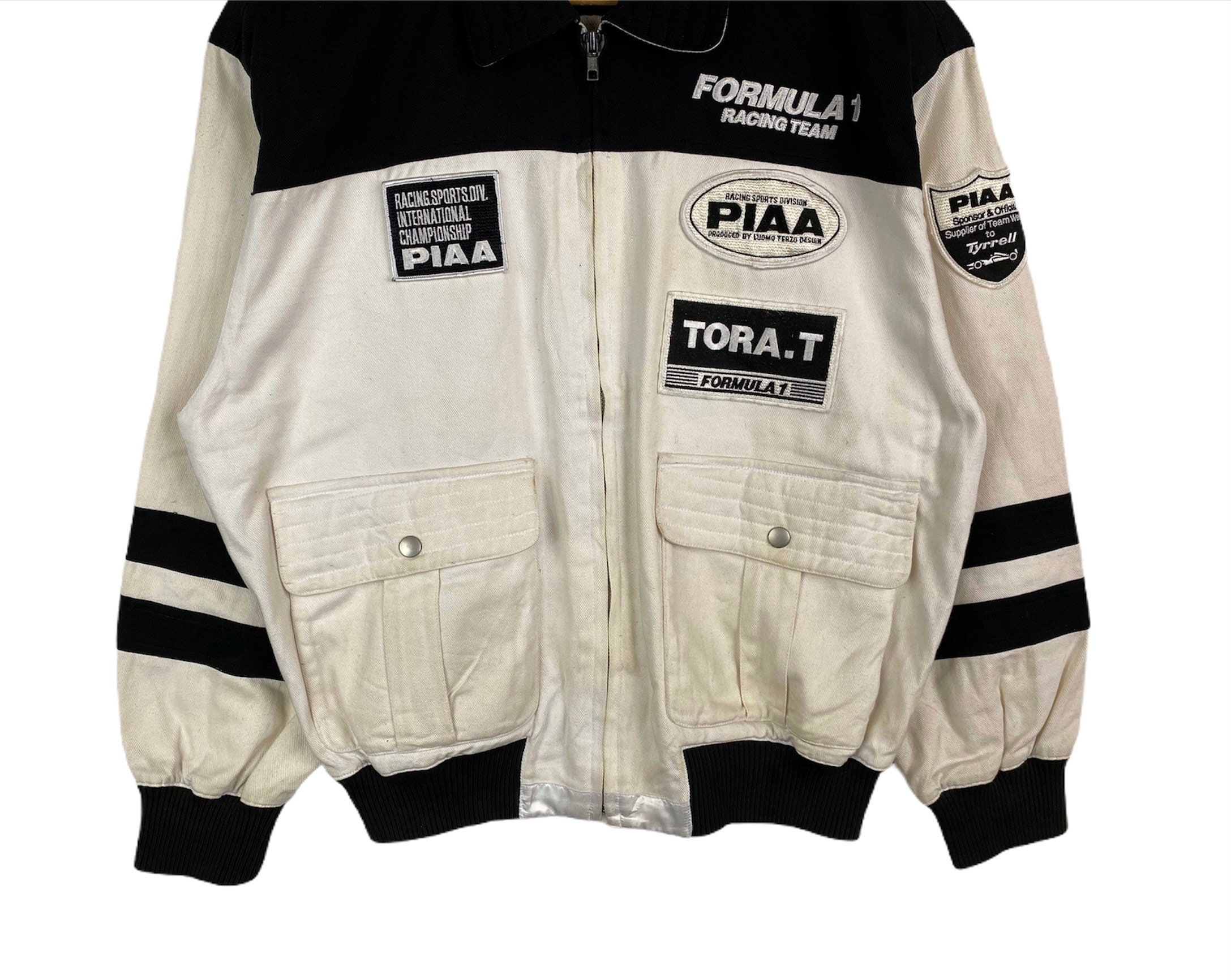 Vintage PIAA Motorsports Formula 1 Racing Team Big Logo Zipper