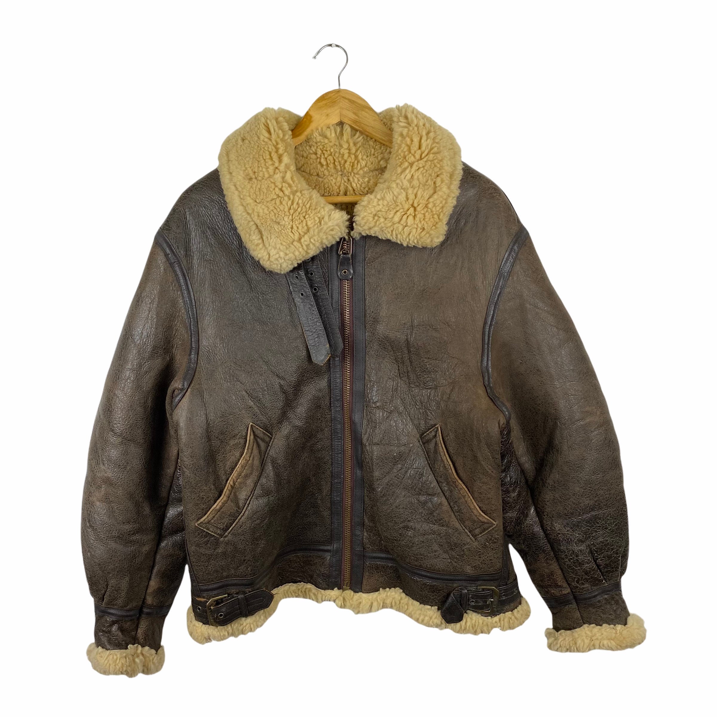 RARE Vintage 80s AVIREX Type B-3 Sheepskin Sherling Crew - Etsy