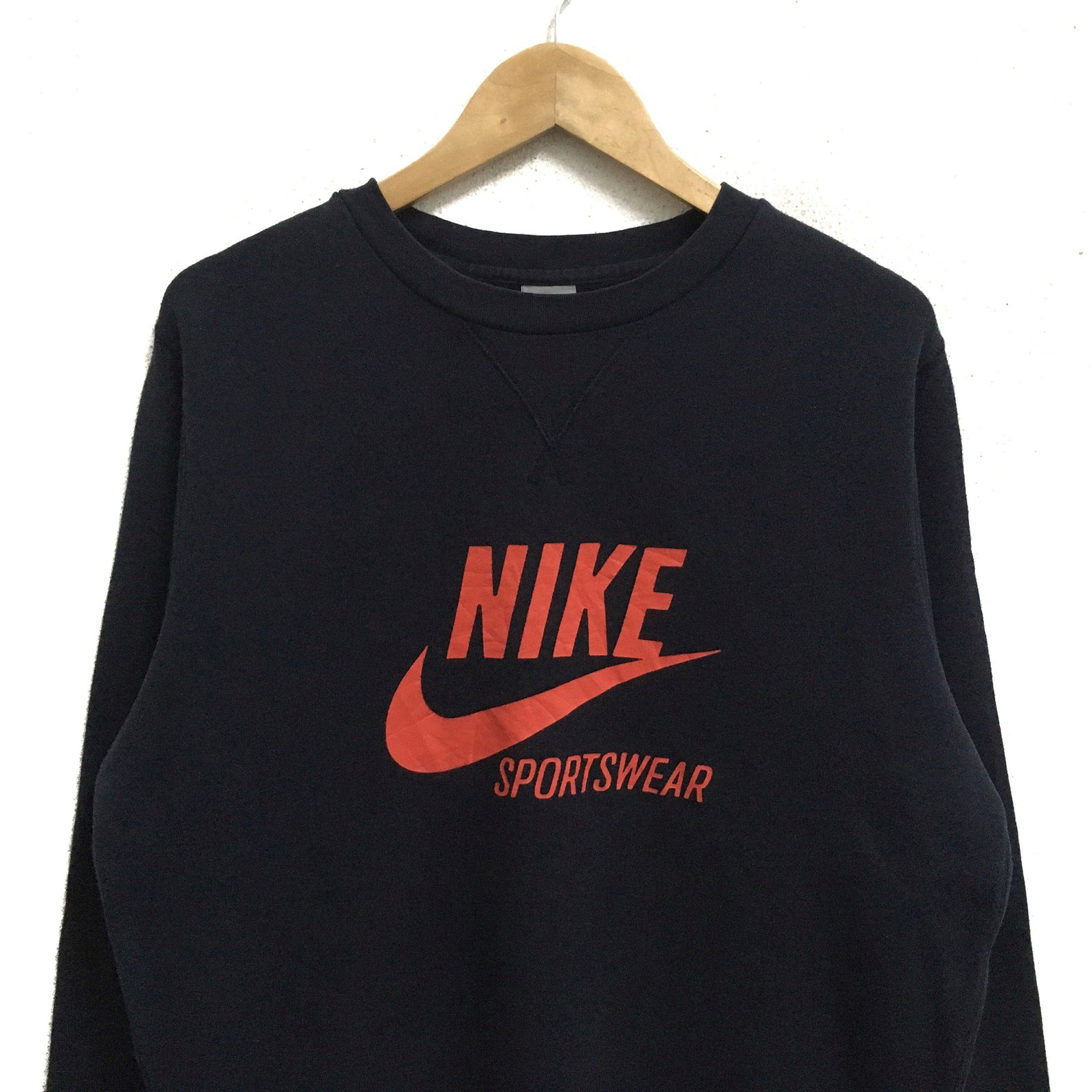 RARE Nike Swoosh Big Logo Sportswear Crewneck Sweatshirts | Etsy
