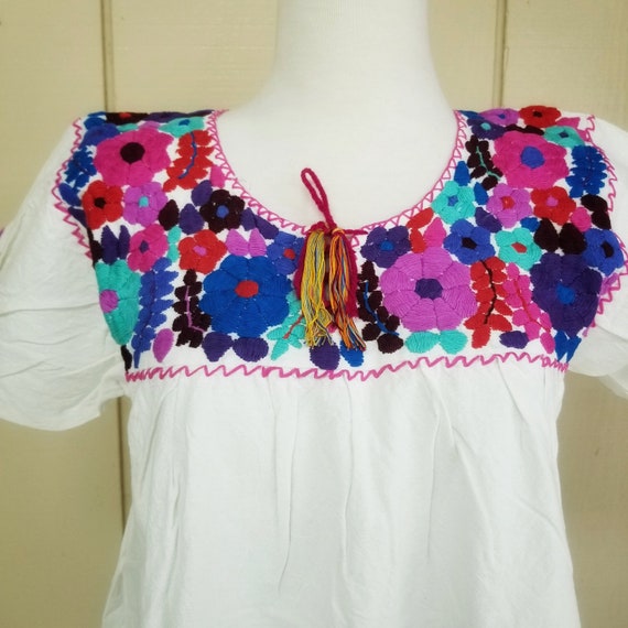 Blusa de Manta bordada a mano colores Blusa Tradicional | Etsy