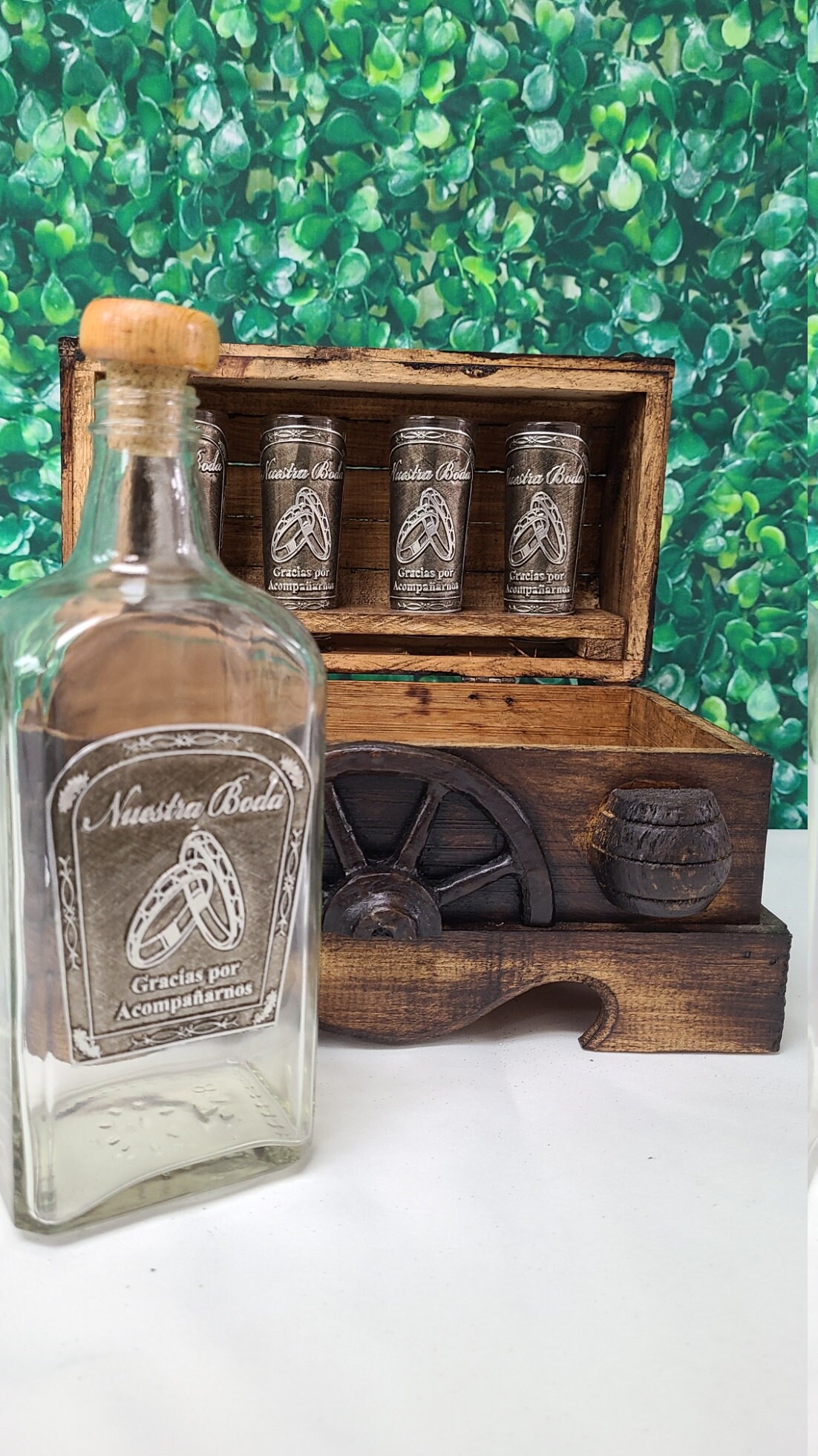 Nuestra Boda Decanter Tequila Set of 3 Decanter Set Gift Idea Etsy