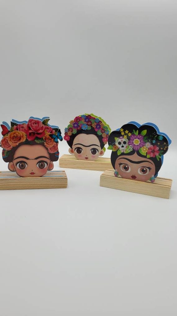 Frida Kahlo party supplies Frida kahlo accessories Wooden Frida napkin holder