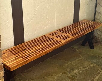 Cedar Bench w/ Initial - Memorial Bench - Dinning room set - Garden patio - accent chair - entry way bench