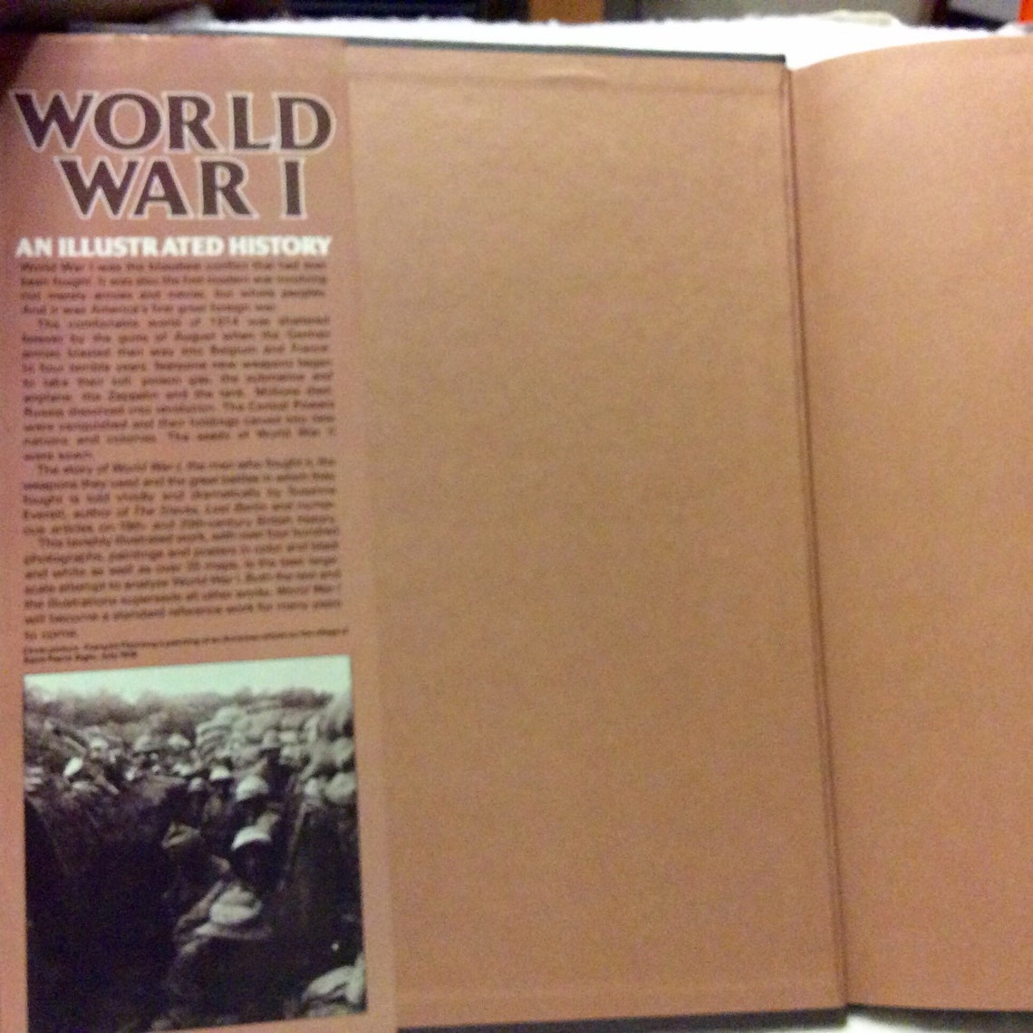 World War I Illustrated History Coffee Table Book 1984 Etsy