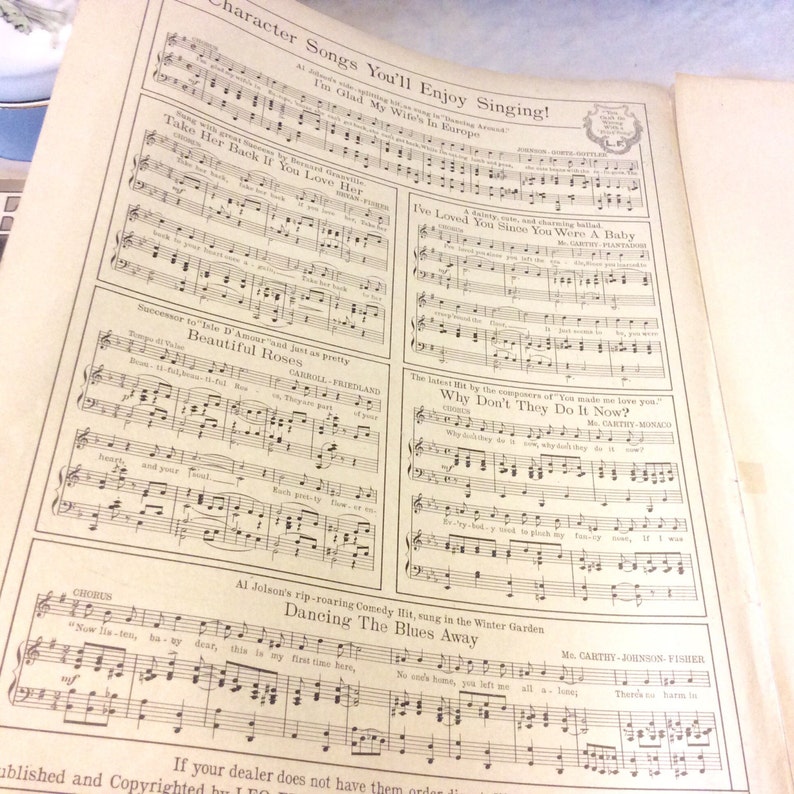 My Own Venetian Rose 1915 Leo Feist Original Sheet Music. Free - Etsy