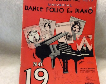 Irving Berlin Dance Folio for Piano No. 19 sheet music 1929 very good. Free ship