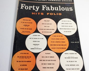 Forty Fabulous Hits Folio sheet music book 1957 Joy Music VG