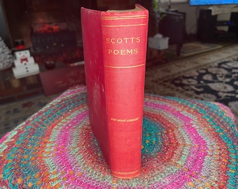 Scott poems Sir Walter Scott, antique, hardcover, home library