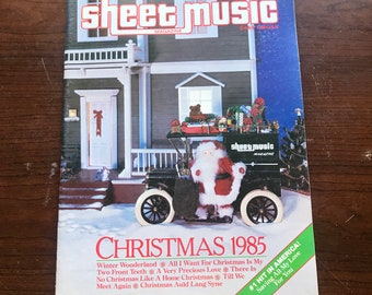 Vintage sheet music magazine December 1985