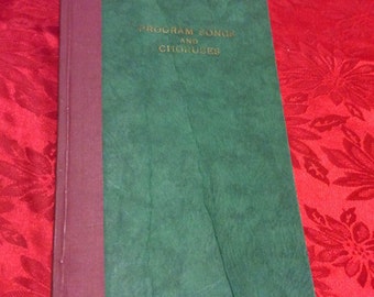 The Red Book of Program Songs and Choruses 1933 song music book. Free ship to US