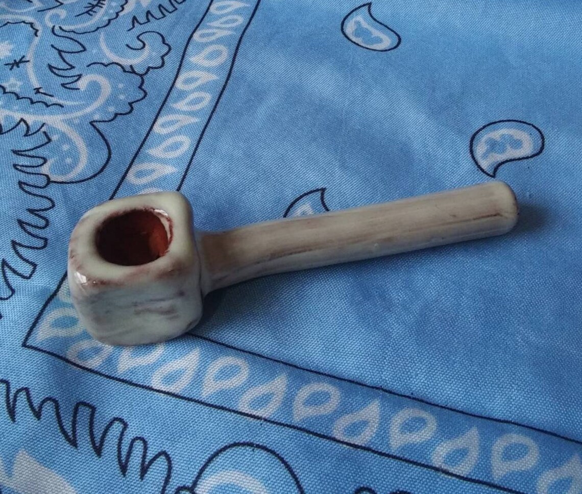 Little Shorty Clay Smoking Pipe Hand built Red Clay Ceramic Etsy
