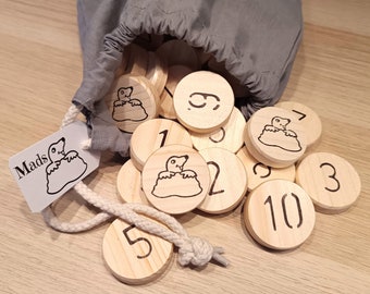 Mads - the game with the mole - made of solid wood - placement game for 2-6 players