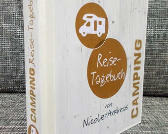 Camping-Tagebuch Wohnmobil (Alkoven) INDIVIDUALISIERT - Geschenk für Camper oder dein eigenes Reisemobil