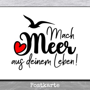 Glückwunschkarte "Mach MEER aus deinem Leben!" - Postkarte / Grußkarte DIN A6