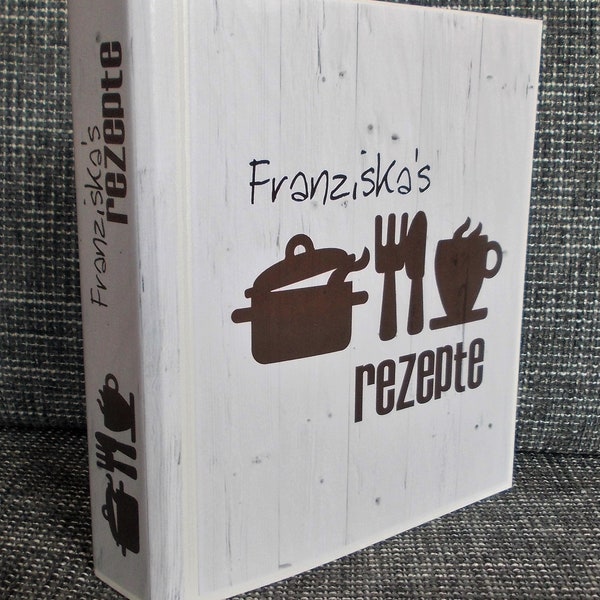 Rezeptordner DIN A5 - MIT NAME - Ringbuch für Rezepte