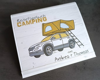 Camping diary for car roof tents - Personalized camping - Gift for campers