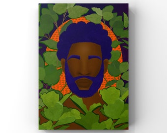 Covered, Digital Art Illustration, Black Man Artwork, Printable Art, Digital Download, Wall Art, Home Decor, Digital Prints, Art Print