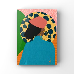 Black Woman Collage Illustration Art, Printable Wall Art, Abstract Wall Art Print, Home Decor, Art Print, Digital Download