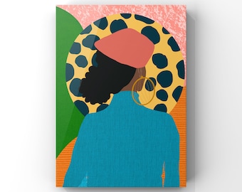 Black Woman Collage Illustration Art, Printable Wall Art, Abstract Wall Art Print, Home Decor, Art Print, Digital Download