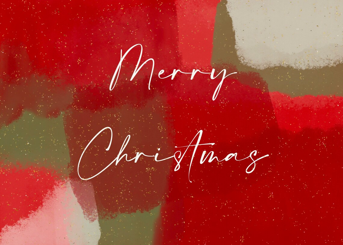 Merry Christmas Greeting Card Christmas Card Printable | Etsy