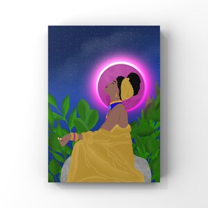 Meditation, Collage Illustration Art, Printable Wall Art, Contemporary Art Print, Digital Illustration, Abstract Art Print, Digital Download