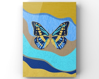 Butterfly Collage Art Print, Insect Illustration (Digital Download)