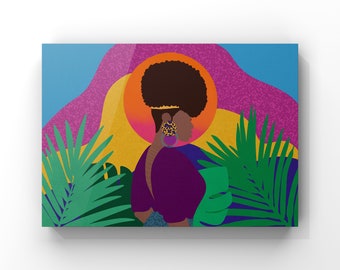Laila - Black Woman Art Print: Collage Illustration (Digital Download)