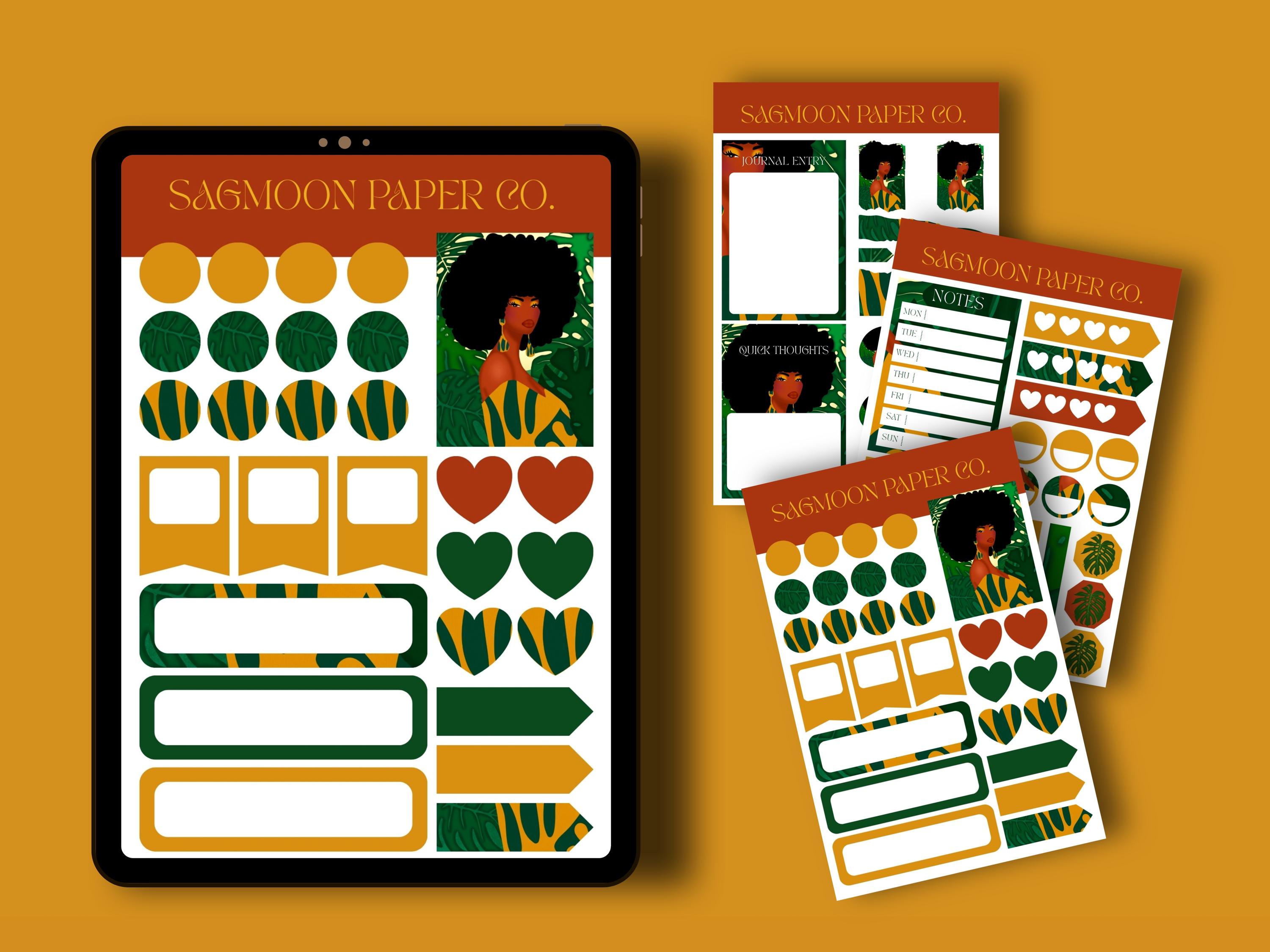Venus Collection, Digital Stickers Sheet Bundle, Digital Planning ...