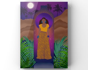 Emerging, Printable Wall Art, Black Girl Magic, Black Woman Emerging Illustration, Wall Art, Black Art Print, Digital Download