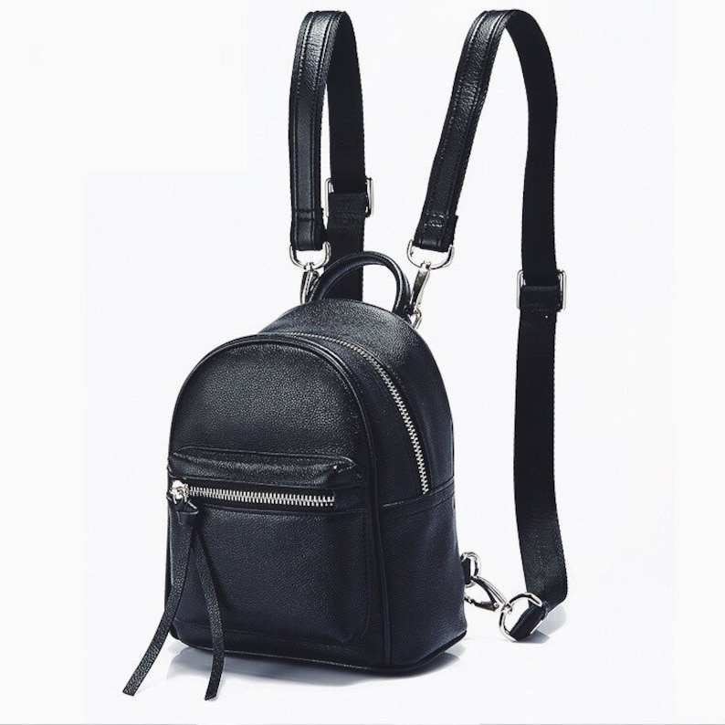 leather mini travel backpack