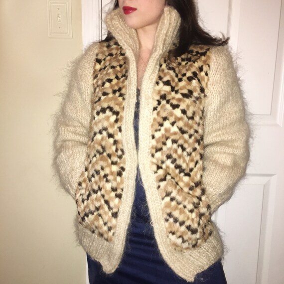 1980s oversized sweater jacket