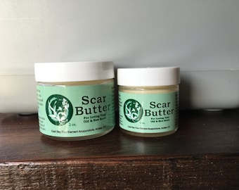 Scar Butter: Organic Scar Care, Post Surgery, Scar Cream, Burn Cream, New and Old Scars, Organic Ingredients, Body Butter, Tissue Health