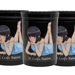 Anime Manga Shojo Blue Dress 3 Count Fresh Kettle Pop Top Smell Proof Container, Stash Jar