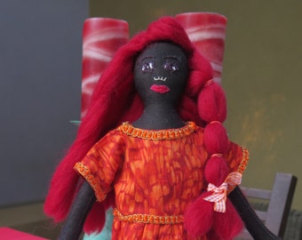 Handmade,one of a kind , textile doll