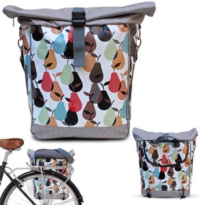Fietstas Bagagerek van zeildoek Waterdicht - Bagagetas voor dames Velo Fietstassen Fietsaccessoires - Design Peras