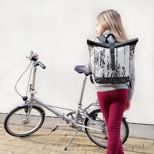 Bolsa / mochila pequena para bicicleta KOMBI 20 - 26'' para bicicletas infantis dobráveis em lona - modelo Palmeras