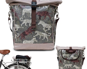 IKURI Bicycle Pannier OneTask For Woman Waterproof Fabric -Bike Bag Bicycle Bag Mountain Bike Bag Pannier - Design Animals