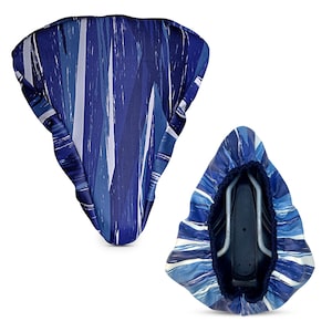 Bike Saddle Cover - Bicycle Seat Cushion Cover - Rain Protection, Tarp Waterproof Standard Size - Indigo