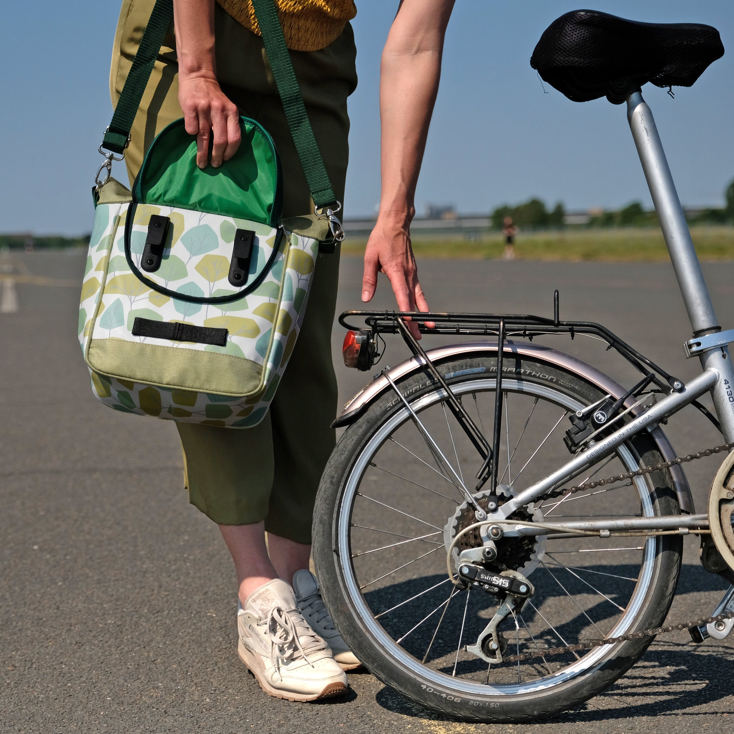 Double sacoche pour vélo pique-nique r-pet | Objet publicitaire